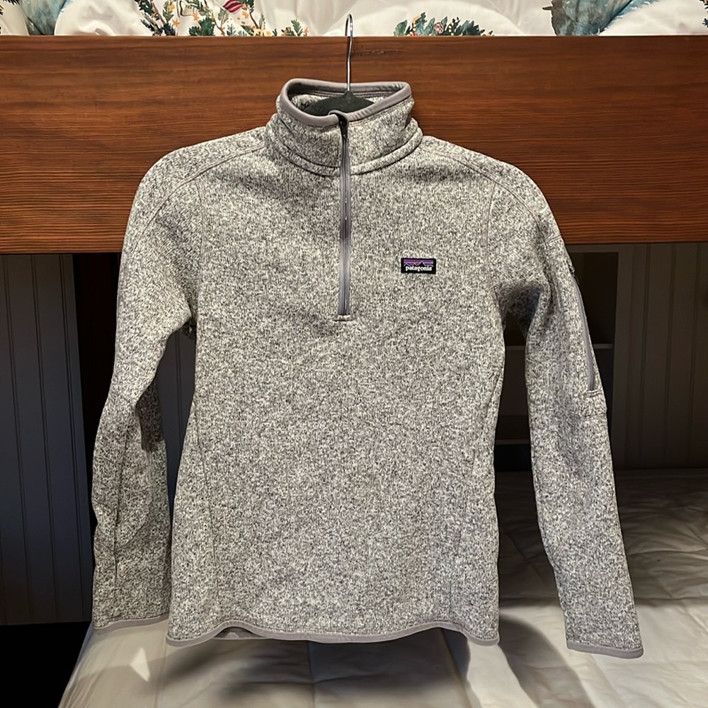 Patagonia better sweater, 1/4 zip grey, XS